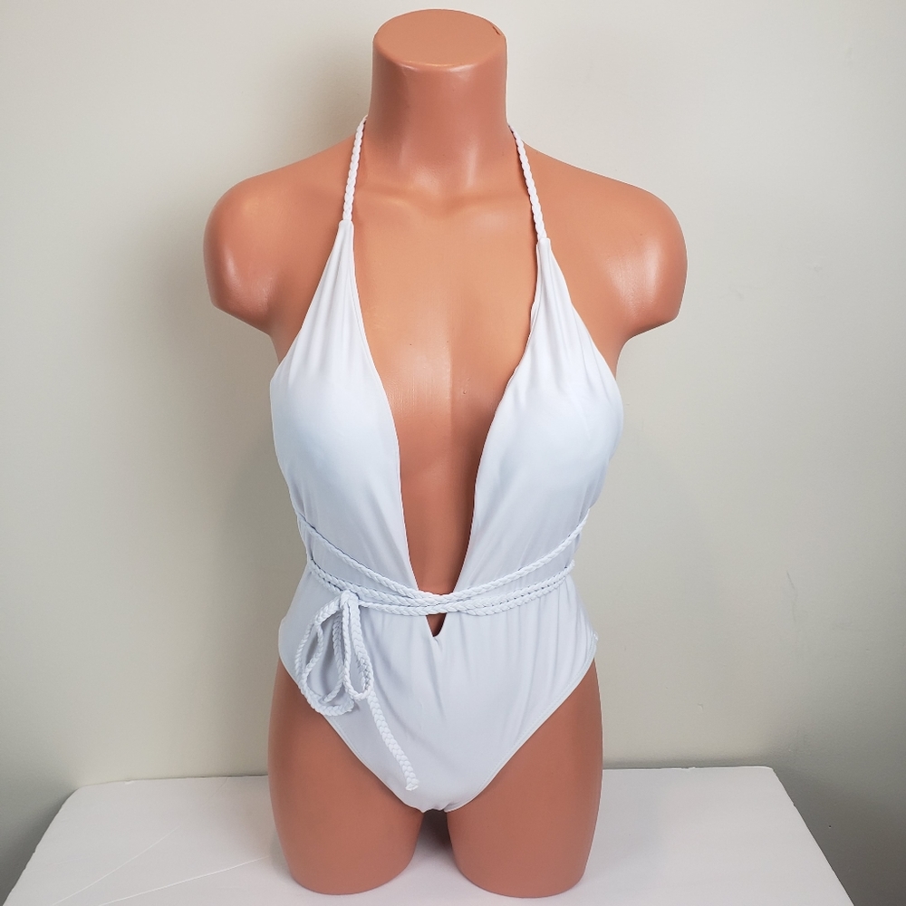 New Deep V Halter Monokini Swimsuit Size L